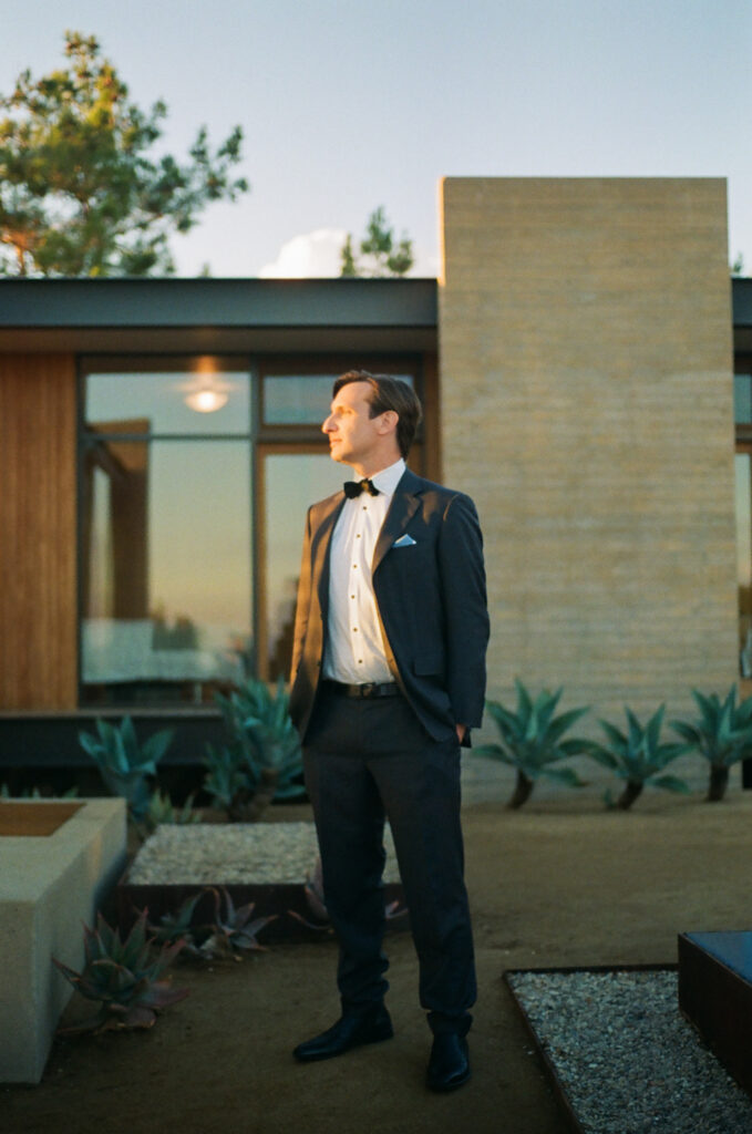Groom portrait Topanga Canyon Malibu Destination Wedding