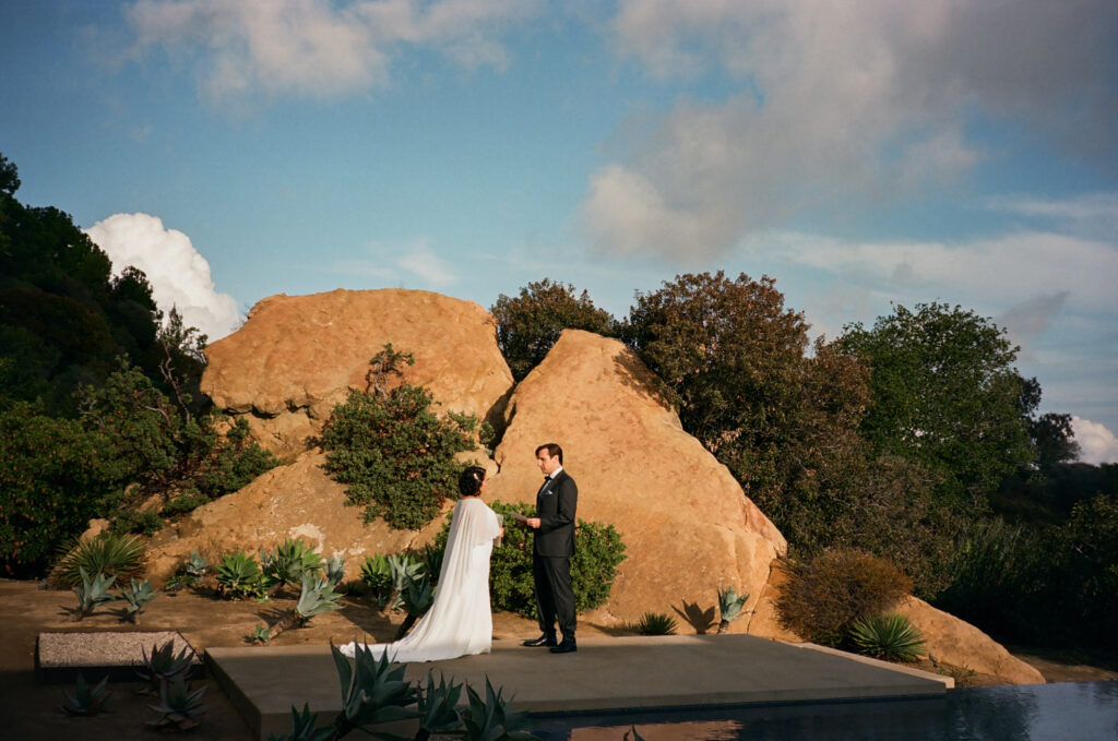 Intimate California Vow Renewal on Film in Topanga Canyon Los Angeles California