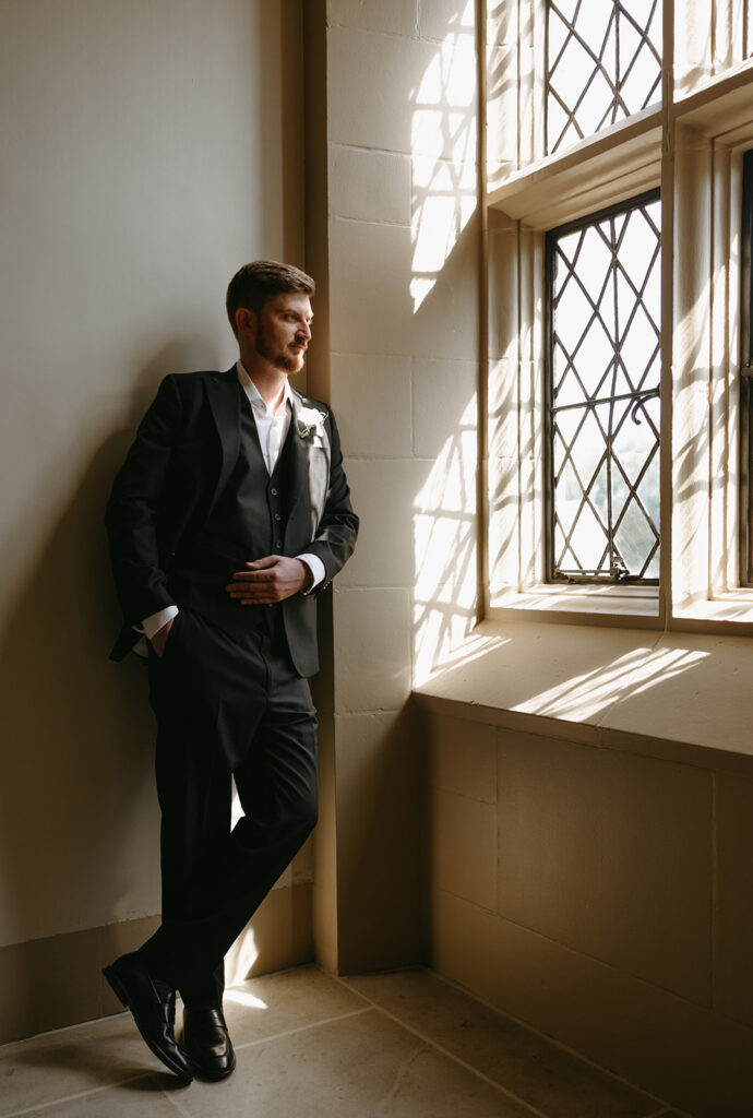 Portrait of Groom at Branch Museum Richmond wedding venue