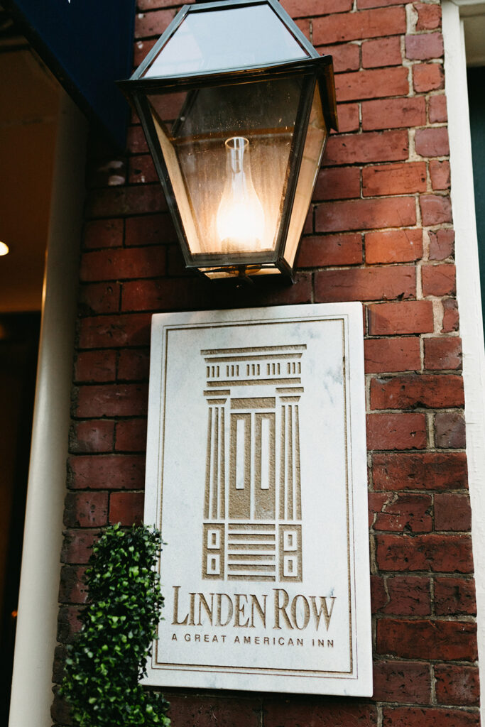 The entrance to Linden Row in Richmond, Virginia.