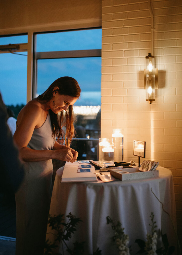 Abingdon Virginia summer wedding — lively reception with a disco dance floor at Summers Roof and Cellar, filled with laughter and dancing.