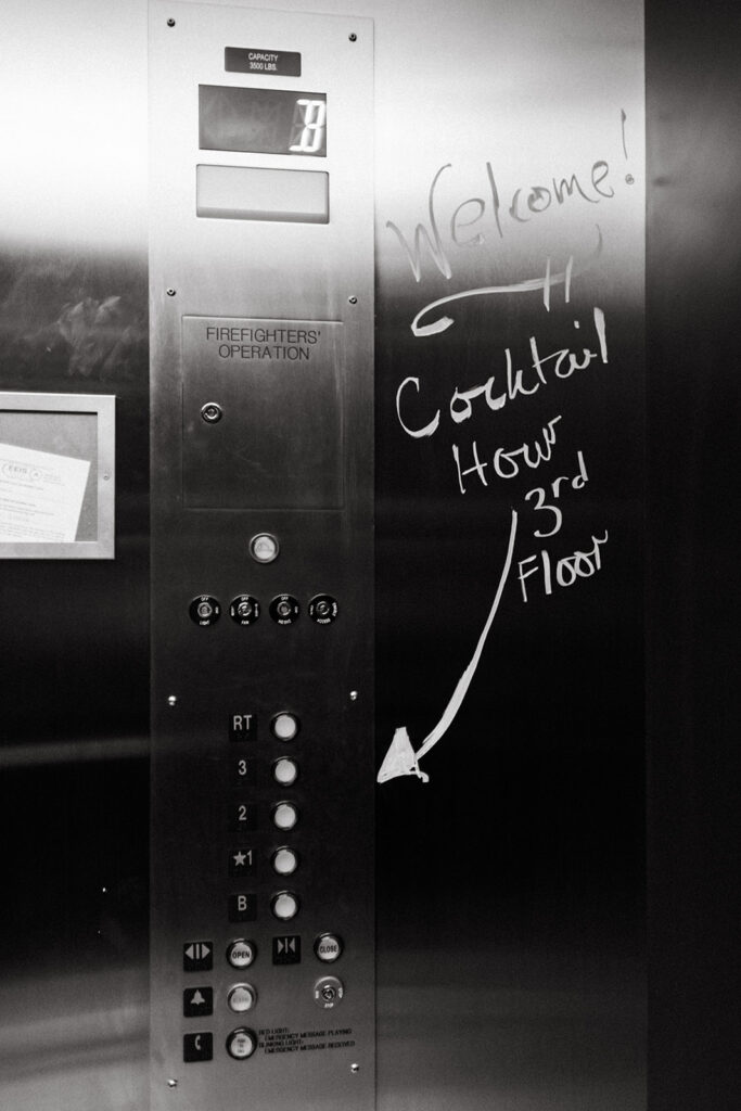 Abingdon Virginia summer wedding — lively reception with a disco dance floor at Summers Roof and Cellar, filled with laughter and dancing.